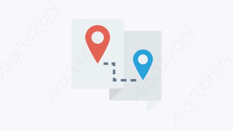 图片素材-0048-线路-10route卡通扁平地图和导航元素图标