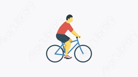 图片素材-0049-循环cycling卡通扁平体育运动活动元素图标