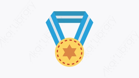 图片素材-0049-奖牌-2medal卡通扁平学校与教育元素图标