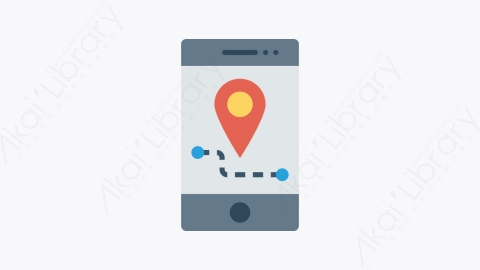 图片素材-0049-智能手机smartphone卡通扁平地图和导航元素图标