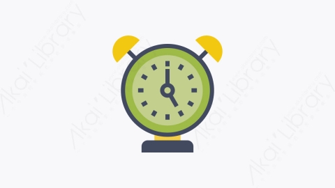 图片素材-005-闹钟alarm_clock扁平卡通教育元素图标