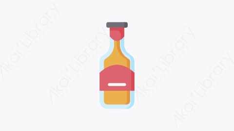 图片素材-005-啤酒瓶beer_bottle扁平卡通饮料元素图标