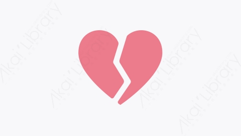图片素材-005-心碎broken_heart扁平卡通情人节元素图标