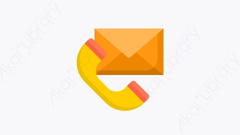 图片素材-005-电话call扁平卡通联系我们元素图标