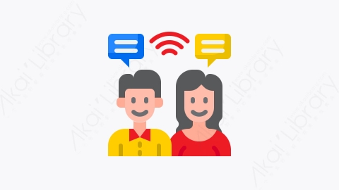 图片素材-005-通信communication扁平卡通物联网元素图标
