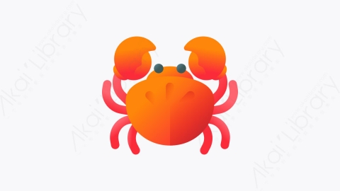 图片素材-005-蟹crab扁平卡通海洋元素图标
