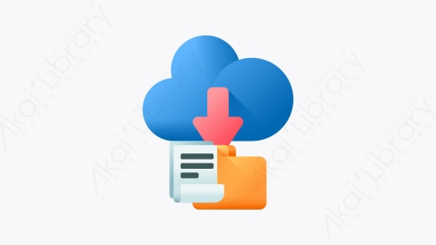 图片素材-005-下载download扁平卡通工作主页元素图标