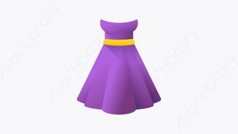 图片素材-005-连衣裙dress扁平卡通衣服元素图标