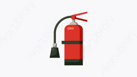 图片素材-005-灭火器fire_extinguisher扁平卡通酒店元素图标