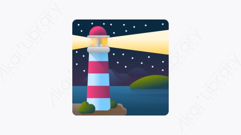 图片素材-005-灯塔lighthouse扁平卡通景观元素图标