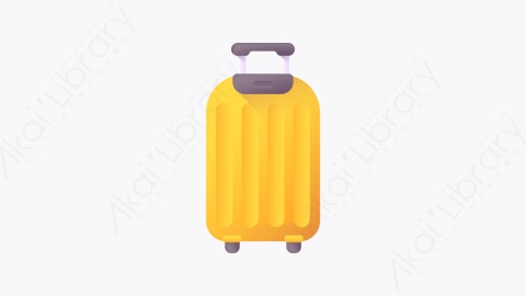 图片素材-005-行李luggage扁平卡通机场元素图标