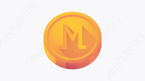 图片素材-005-金币monero扁平卡通加密货币元素图标