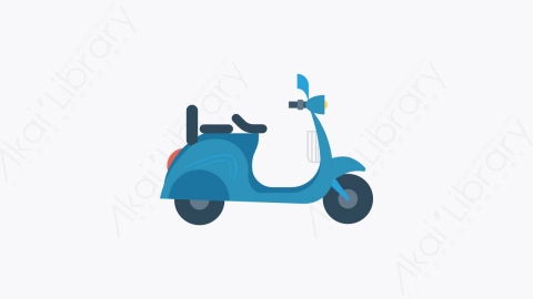 图片素材-005-滑板车-3scooter扁平卡通交通运输工具图标元素