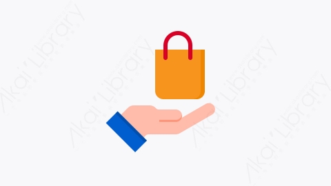 图片素材-005-购物袋shopping_bag扁平卡通购物在线元素图标