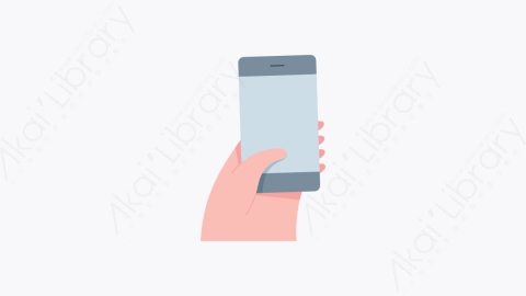 图片素材-005-智能手机smartphone扁平卡通手拿着智能手机图标