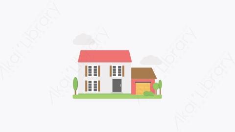 图片素材-005-联排别墅townhouse扁平卡通房屋建筑图标