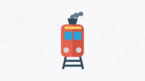 图片素材-005-火车train扁平卡通交通工具图标元素