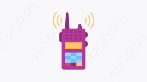图片素材-005-对讲机walkie_talkie扁平卡通通信元素图标