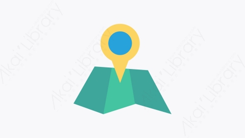 图片素材-0052-地图-15map卡通扁平地图和导航元素图标