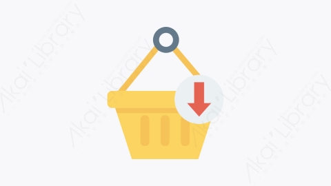 图片素材-0054-购物篮shoppingbasket卡通扁平生活日常安全元素图标