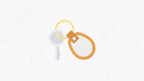 图片素材-0055-钥匙链key_chain卡通扁平信息媒体广告元素图标