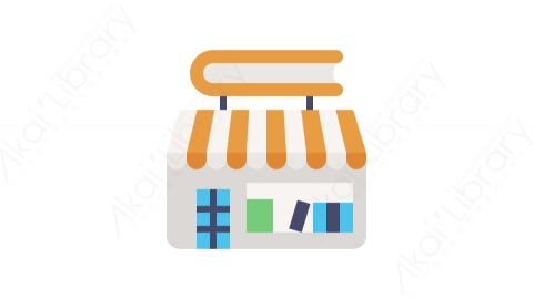 图片素材-006书店_bookstore科技文件存储道具元素图标