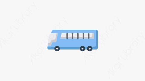 图片素材-006-总线bus扁平卡通交通图标