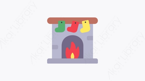 图片素材-006-烟囱chimney扁平卡通圣诞节元素图标