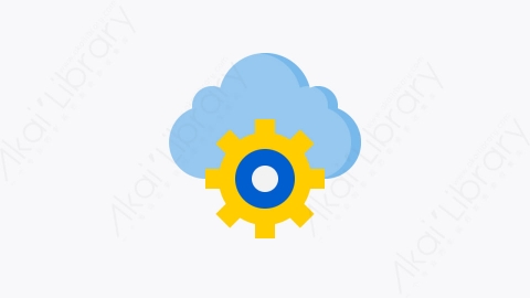 图片素材-006-云计算服务cloud_service扁平卡通虚拟主机元素图标