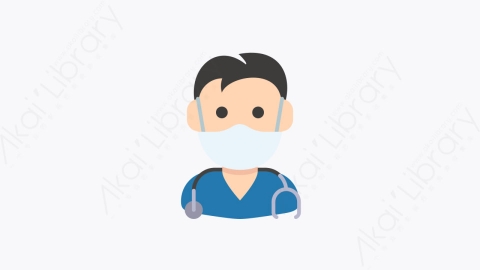 图片素材-006-医生doctor扁平卡通Covid头像元素图标