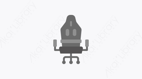 图片素材-006-游戏椅gaming_chair扁平卡通家具图标