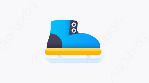 图片素材-006-溜冰iceskate扁平卡通圣诞玩具元素图标