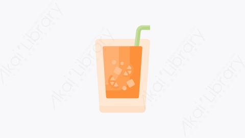 图片素材-006-橙汁orange_juice扁平卡通夏季海滩元素图标