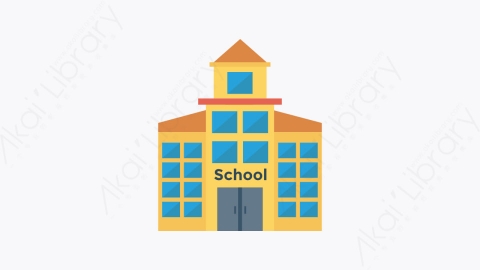图片素材-006-学校-9school扁平卡通城市建筑图标元素
