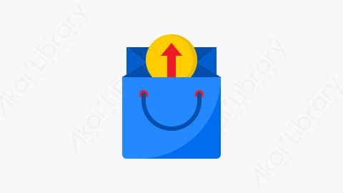 图片素材-006-购物袋shopping_bag扁平卡通电子商务和购物元素图标