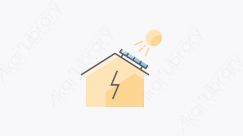 图片素材-006-太阳房solar_house扁平卡通生态元素图标