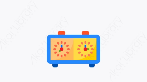 图片素材-006-桌上时钟table_clock扁平卡通时间时钟钟表元素图标