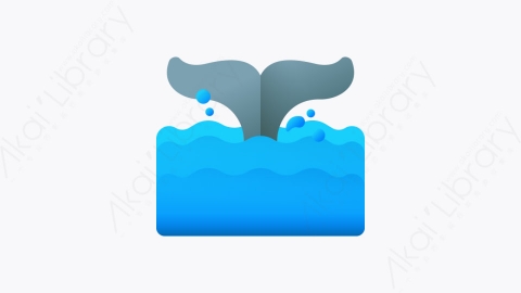 图片素材-006-鲸鱼whale扁平卡通海洋元素图标