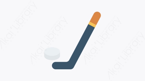 图片素材-0066-曲棍球hockey卡通扁平体育与健身元素图标
