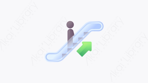 图片素材-007-自动扶梯上升Escalator_up扁平卡通机场元素图标