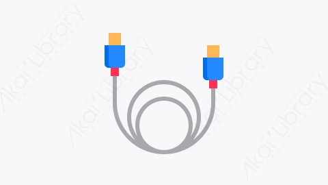 图片素材-007-电缆cable扁平卡通家用电器电子元素图标