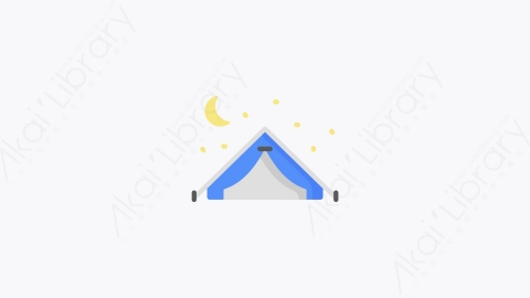 图片素材-007-露营camping扁平卡通外出旅游旅行元素图标