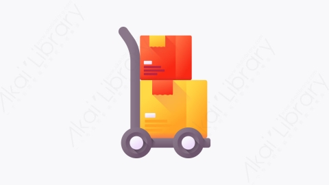 图片素材-007-手推车cart扁平卡通黑色星期五元素图标