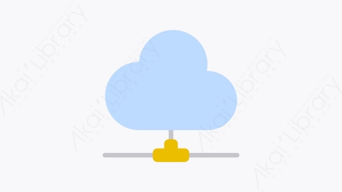 图片素材-007-云端cloud扁平卡通数据和网络元素图标