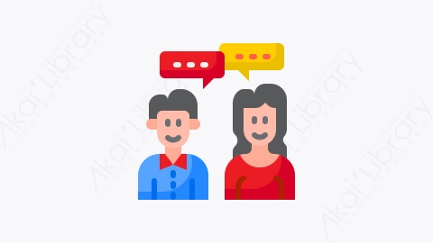 图片素材-007-对话conversation扁平卡通通信元素图标