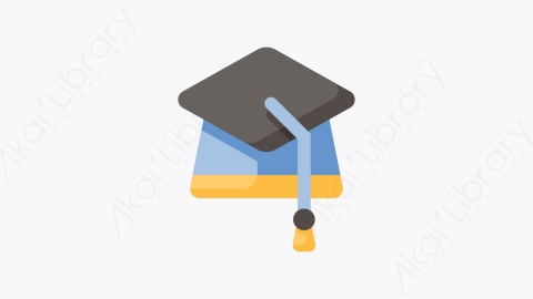 图片素材-007-毕业帽graduation_hat扁平卡通教育元素图标