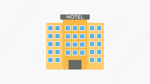 图片素材-007-酒店hotel扁平卡通城市地图元素图标