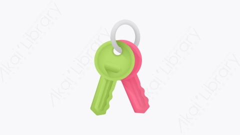 图片素材-007-钥匙keys扁平卡通文具元素图标