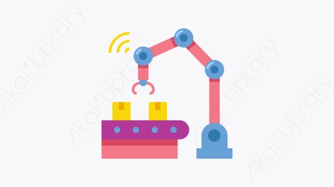 图片素材-007-制造manufacturing扁平卡通物联网元素图标