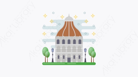 图片素材-007-圣马可广场piazza_san_marco扁平卡通亚洲建筑图标